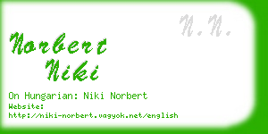 norbert niki business card